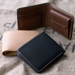 アースレザー　二つ折り財布の商品画像