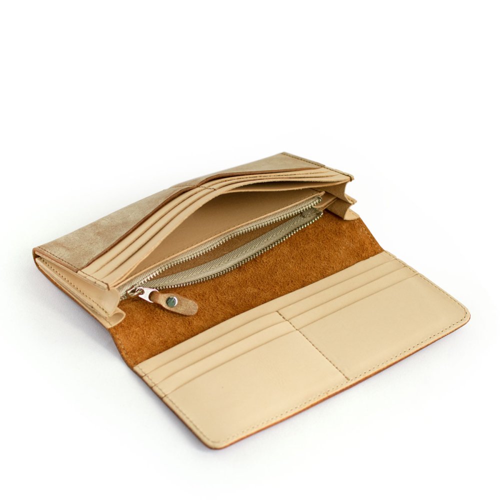 馬革製 二つ折り長財布「ホースワックスミルド ロングウォレット