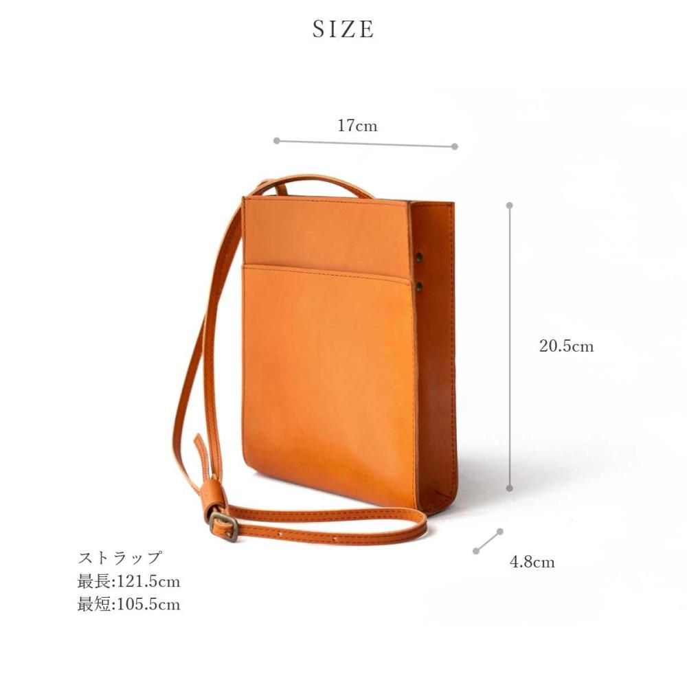 本革製 縦型ショルダーバッグ 「JEANS スクエアショルダーバッグ
