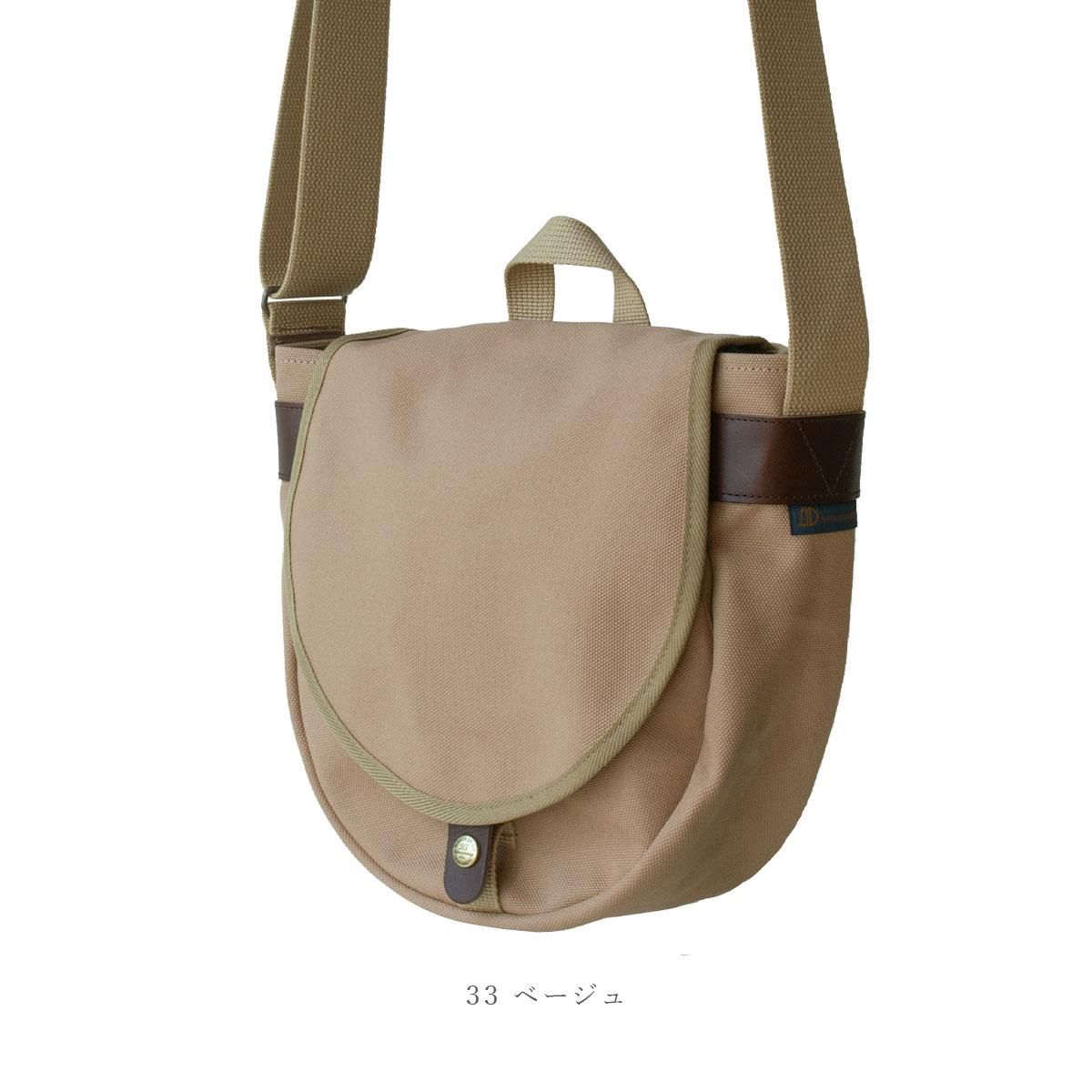 帆布×高級本革製 ショルダーバッグ「ディスクバッグ(シライ 帆布×高級本革製 ショルダーバッグ「ディスクバッグ(シライ