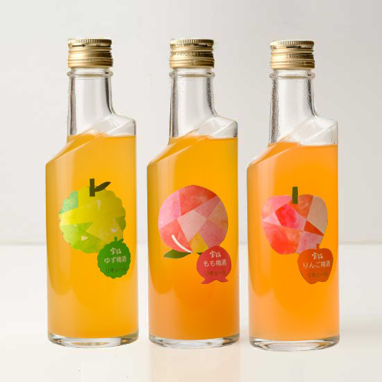 宝梅 フルーツ梅酒 3種セット（ゆず・もも・りんご梅酒） 商品画像