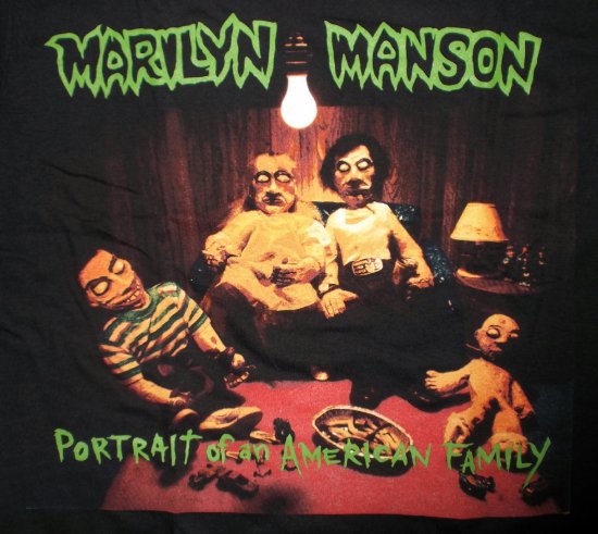 バンドTシャツ 通販 マリリン マンソン Marilyn Manson Tシャツ AMERICAN FAMILY 公式 ホラー映画  スラッシュ,メタル,punk,ロックTシャツ,アメカジ,浜松市