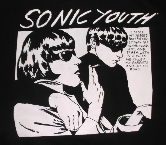 ソニック ユース パーカ Sonic Youth GOO 黒 正規品 ロックTシャツ