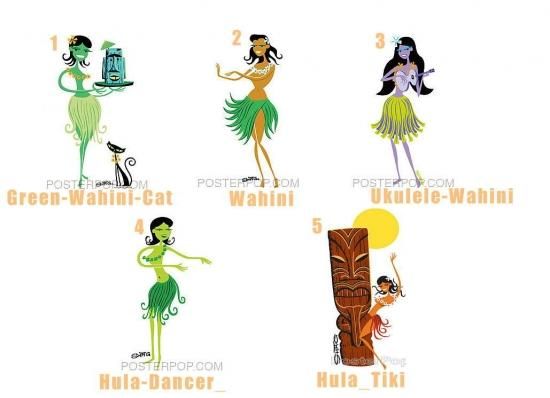 SHAG,シャグ,ステッカー,フラガール,Hula Girl,ハワイ,Hawaii
