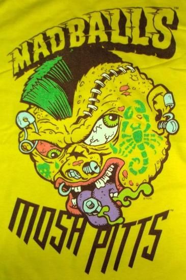 ロックTシャツ 通販 マッド ボールズ Tシャツ Mad Balls MOSH 黄 正規