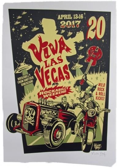 ビヴァ ラスベガス VivaLasVegas シルクスクリーン ポスター