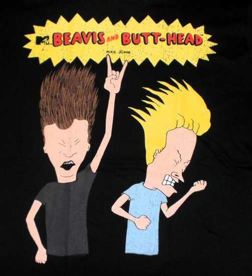 バンドTシャツ 通販 ビーバス アンド バットヘッド Tシャツ BEAVIS and BUTT-HEAD Rock Out 正規品,公式,へヴィメタル  AC/DC メタリカ,MTV,キャラクター