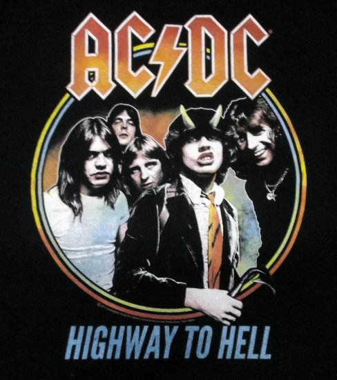 エーシーディーシー AC/DC Tシャツ 地獄のハイウェイ 公式 ACDC HIGHWAY TO HELL ロック,バンドTシャツ,通販