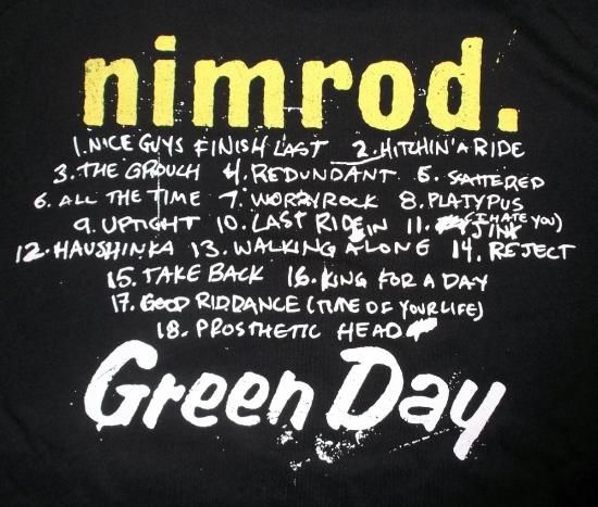 バンドTシャツ 通販 グリーン デイ Tシャツ GREEN DAY NIMROD バンドTシャツ 通販 グリーン デイ Tシャツ GREEN DAY NIMROD