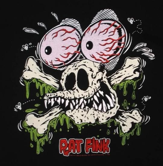 ラット フィンク Tシャツ Rat Fink Skull Rats 正規品 ラット フィンク Tシャツ Rat Fink Skull Rats 正規品