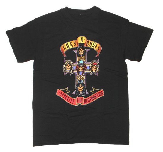 バンドTシャツ 通販 ガガンズ アンド ローゼス Tシャツ Guns N' Roses CROSS 正規品,ロックTシャツ ,販売,CROSS,ハードロック,へヴィメタル,punk,ロックTシャツ