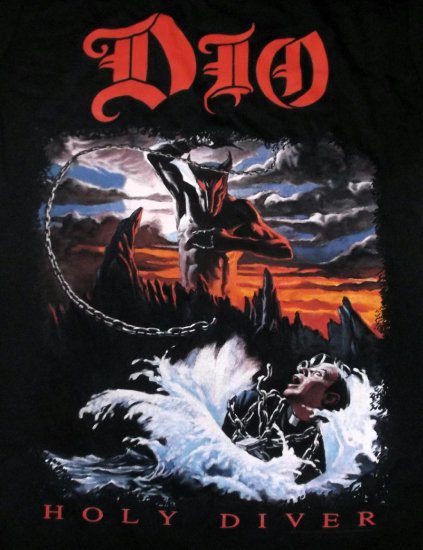 DIO ディオ Tシャツ Holy Diver Ronnie James 公式 ブラックサバス ヘヴィメタル ロック バンドTシャツ Black  Sabbath