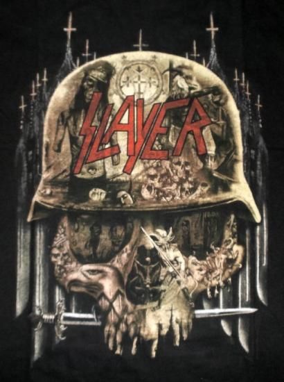 SLAYER バンドTシャツ 両面プリント エルサルバドル製 ロックTシャツ SLAYER スレイヤー｜バンドTシャツ・音楽Tシャツ