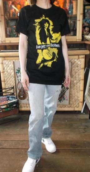ジョーンジェット　ヒットリストツアー　ロックTシャツ バンドTシャツ ジョーン ジェット Tシャツ Joan Jett YELLOW
