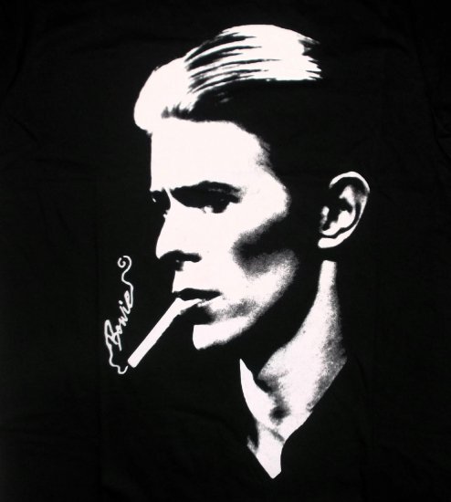 ロックTシャツ デヴィド ボウイ Tシャツ David Bowie,SMOKE,タバコ 