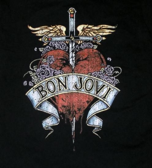 ボン ジョヴィ Tシャツ BON JOVI HEART 正規品 公式 ハード ボン ジョヴィ Tシャツ BON JOVI HEART 正規品 公式 ハード