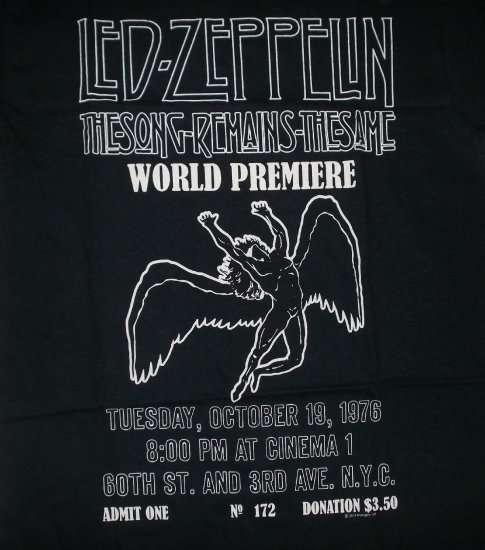 レッド ツェッペリン Led Zeppelin Tシャツ Song Remains the Same 綾野剛 公式  ハードロック,ヘヴィメタル,バンドTシャツ,ロックTシャツ,通販