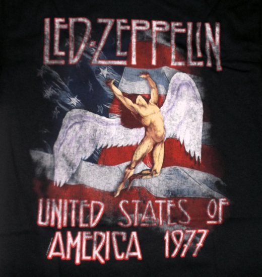 レッド ツェッペリン Tシャツ Led Zeppelin 1977 正規品 公式 ハードロック,ヘヴィメタル,バンドTシャツ,ロックTシャツ,通販