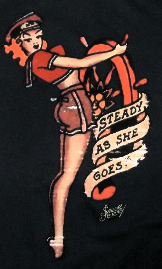 ロックTシャツ セーラー ジェリー Sailor Jerry Tシャツ セーラー・ガール タトゥー 通販