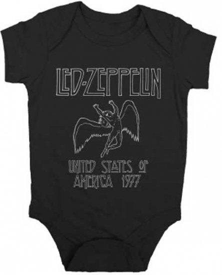 バンドTシャツ レッド ツェッペリン ロンパース Led Zeppelin 公式 ハード ロック Tシャツ ベビー服 kids