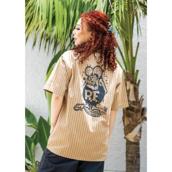 まとめ買いでお得 ラット ワーク スリーブ ショート ストライプ FINK RAT フィンク トップス