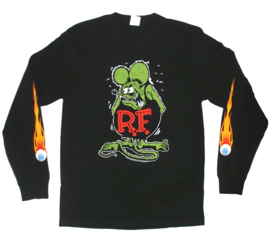 ラットフィンク 長袖Tシャツ RAT FINK ロンＴ公式 スタンディング ラッツ ムーンアイズ mooneyes ピンストライプ アイボール通販