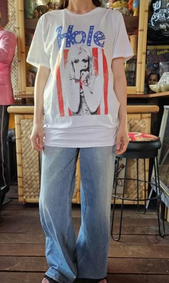バンドTシャツ 通販 ホール Tシャツ HOLE FLAG 白 正規品 バンドTシャツ 通販 ホール Tシャツ HOLE FLAG 白 正規品
