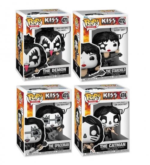 キッス フィギュア 4体セット KISS Rock and Roll All Nite Pop