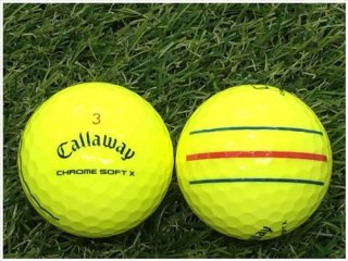 【ランク Ｂ級】 Callaway キャロウェイ CHROME・SOFT X 2019年モデル トリプルトラック イエロー Ｂ級 ロストボール 中古 ゴルフボール 1球バラ売り