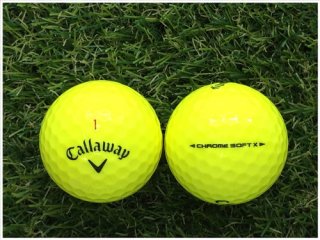【ランク Ｃ級 】 Callaway キャロウェイ CHROME・SOFT X 2018年モデル イエロー 1球バラ売り ロストボール
