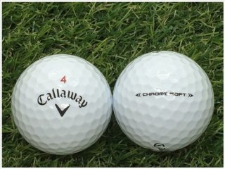 【ランク Ｂ級】 Callaway キャロウェイ CHROME・SOFT 2020年モデル ホワイト Ｂ級 ロストボール 中古 ゴルフボール 1球バラ売り