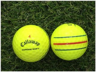 【ランク Ｓ級】 Callaway キャロウェイ CHROME・SOFT 2019年モデル トリプルトラック イエロー Ｓ級 ロストボール 中古 ゴルフボール 1球バラ売り
