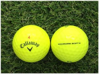 【ランク Ｂ級 】 Callaway キャロウェイ CHROME・SOFT 2018年モデル イエロー 1球バラ売り ロストボール