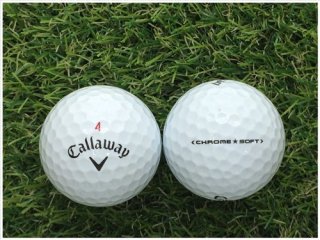 【ランク Ｍ級】 Callaway キャロウェイ CHROME・SOFT 2015年モデル ホワイト Ｍ級 ロストボール 中古 ゴルフボール 1球バラ売り