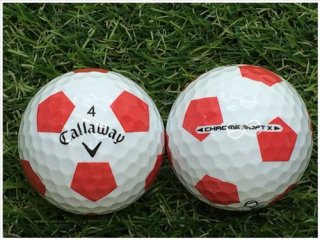 【ランク Ｍ級】 Callaway キャロウェイ CHROME・SOFT＆X TRUVIS(年代混合) ホワイト/レッド Ｍ級 ロストボール 中古 ゴルフボール 1球バラ売り