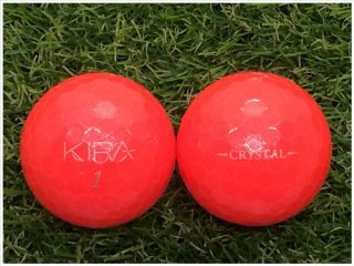 【ランク Ｍ級】 KASCO キャスコ KIRA CRYSTAL 2018年モデル レッド Ｍ級 ロストボール 中古 ゴルフボール 1球バラ売り