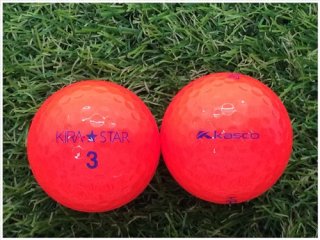【ランク Ｓ級】 KASCO キャスコ KIRA★STAR 2015年モデル レッド Ｓ級 ロストボール 中古 ゴルフボール 1球バラ売り