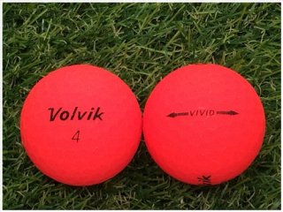 【ランク Ｓ級 】 Volvik ボルビック VIVID マットカラー 年代混合 レッド 1球バラ売り ロストボール