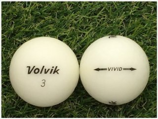 【ランク Ｃ級】 ボルビック Volvik VIVID マットカラー 年代混合 ホワイト Ｃ級 ロストボール 中古 ゴルフボール 1球バラ売り