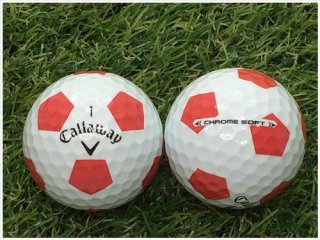 【ランク Ｂ級】 Callaway キャロウェイ CHROME・SOFT 2020年モデル ホワイト/レッド B級 ロストボール 中古 ゴルフボール 1球バラ売り