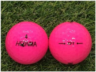 【ランク Ｍ級】 本間ゴルフ ホンマ HONMA D1 2020年モデル ピンク Ｍ級 ロストボール 中古 ゴルフボール 1球バラ売り