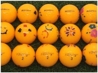 【ランク Ｂ級】 キャスコ KASCO KIRA Sweet シリーズ混合(キャラマークの種類ランダム) オレンジ B級 ロストボール 中古 ゴルフボール 1球バラ売り