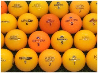 【ランク Ｍ級】 キャスコ KASCO KIRAシリーズ混合 (種類はランダム) オレンジ M級 ロストボール 中古 ゴルフボール 1球バラ売り