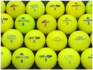 【ランク Ｍ級】 キャスコ KASCO KIRAシリーズ混合 (種類はランダム) イエロー M級 ロストボール 中古 ゴルフボール 1球バラ売り