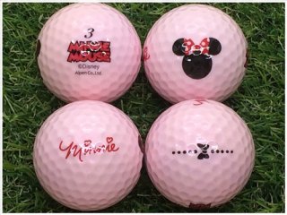【ランク Ｂ級】 ディズニーゴルフ Disney ｍickey ピンク B級 ロストボール 中古 ゴルフボール 1球バラ売り