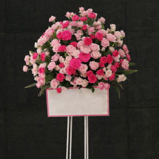 ピンクバラスタンド花
