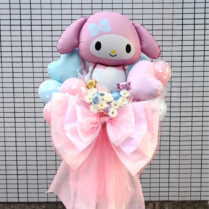 マイメロディハートバルーンリボンフラワースタンド [当日配達・深夜