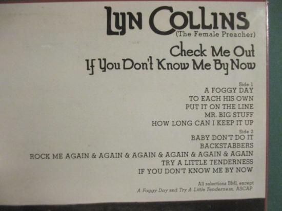 Lyn Collins ： Check Me Out If You Don't Know Me By Now LP