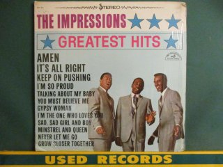 The Impressions  Greatest Hits LP  (( Gypsy WomanסAmenסKeep On Pushing׼Ͽ