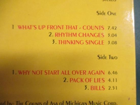 The Counts ： What's Up Front That-Counts LP